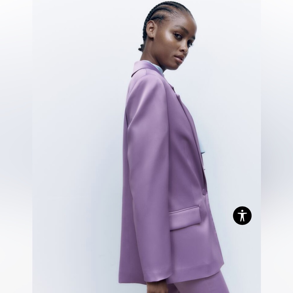 ZARA Lavender Satin Suit